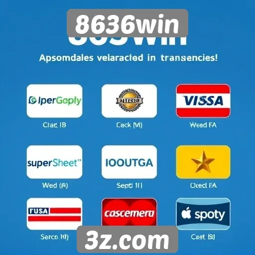 Métodos de pagamento disponíveis no 8636win