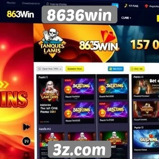 Análise da interface do site 8636win